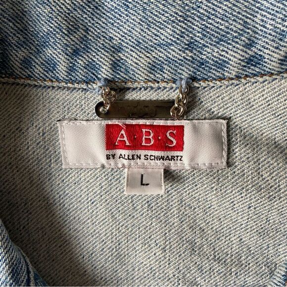 ABS Allen Schwartz Embellished Jean jacket Y2K 00s country western - Picture 5 of 10